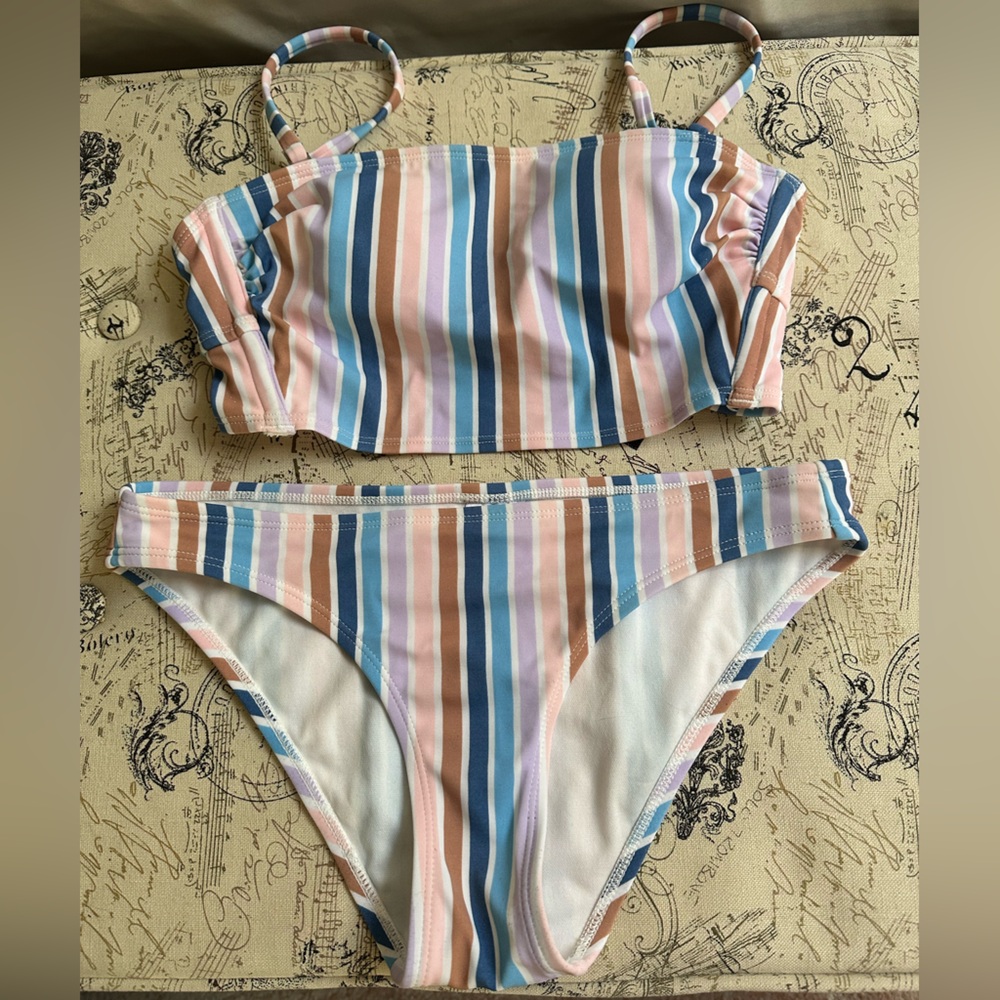 Xhilaration Multicolor Striped Bikini size small